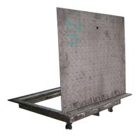 Рифленый уличные люк оцинкованные на петлях с амортизаторами и замком