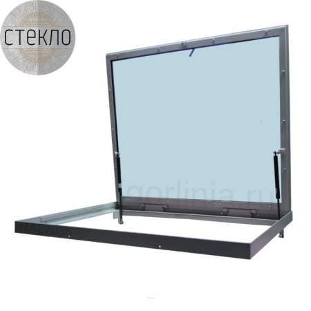 Люк в подвал со стеклом стеклогор 1200х1200*75 